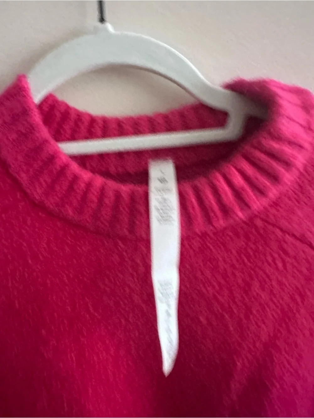 Lululemon Brushed Cotton Merino Blend Crewneck Sonic Pink!